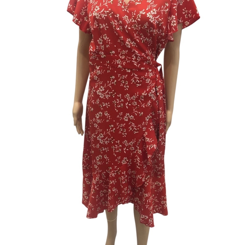 Women’s Summer V-Neck Wrap Style Dress - Picture 7 of 13